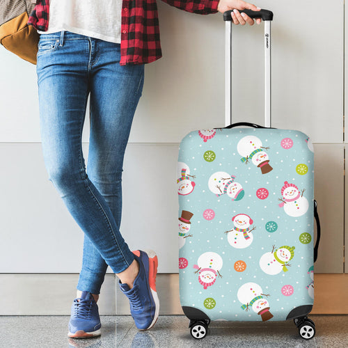 Cute Snowman Snowflake Pattern Cabin Suitcases Luggages