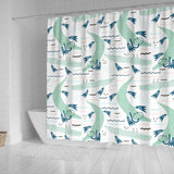 Crocodile Diver Pattern Shower Curtain Fulfilled In US