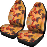 Red Rooster Chicken Cock Pattern  Universal Fit Car Seat Covers