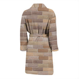 Brick Printed Pattern Print Design 01 Men's Bathrobe