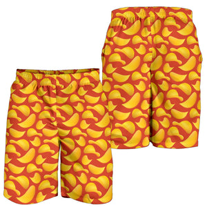Potato Chips Pattern Print Design 05 Men Shorts