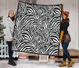 Zebra Skin Pattern Premium Quilt