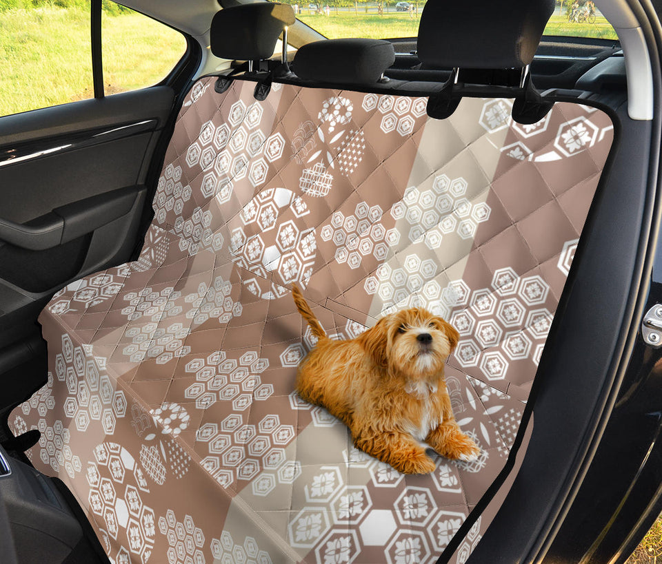 Beautiful Hexagon Japanese  Pattern Dog Car Seat Covers