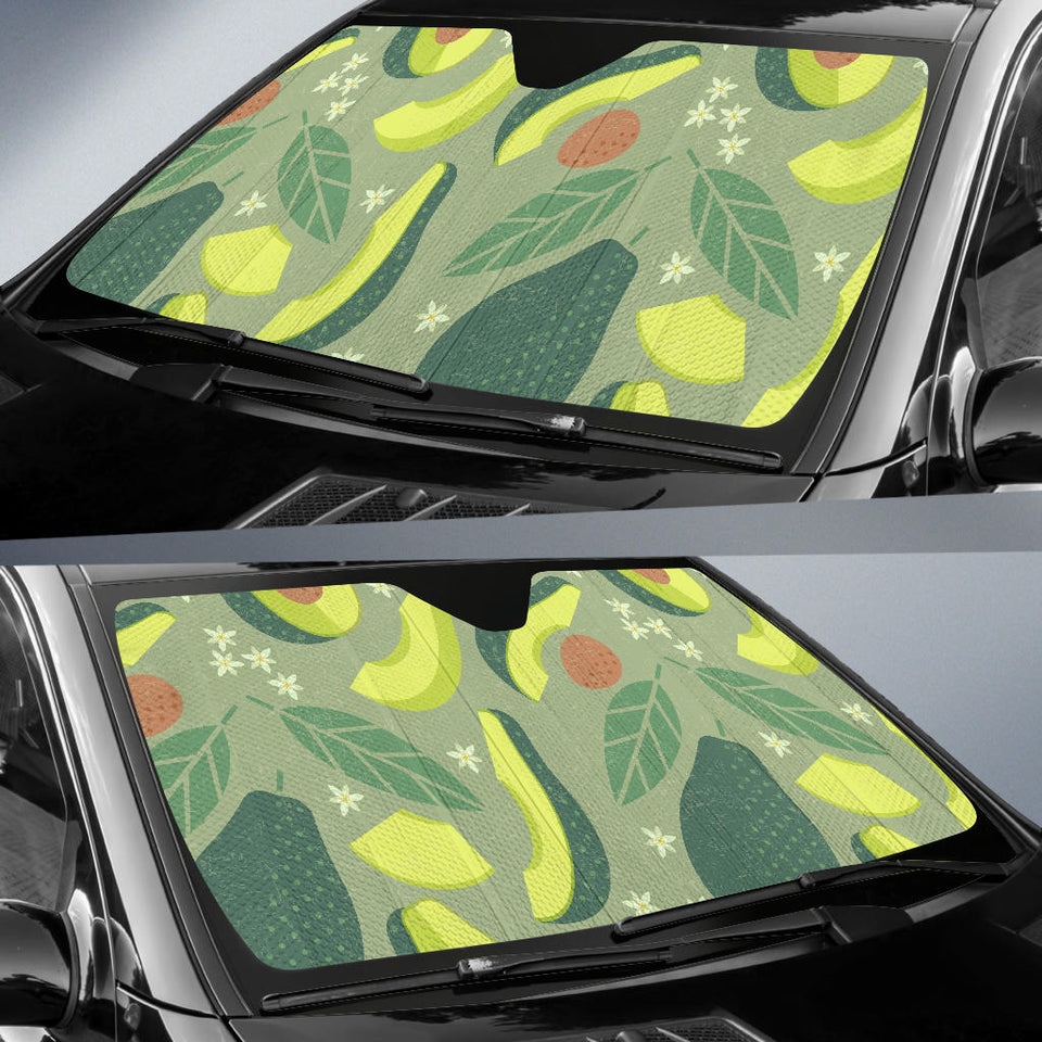 Avocado Pattern Car Sun Shade