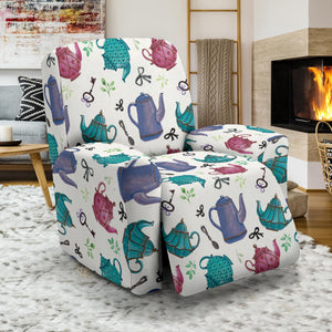 Tea pots Pattern Print Design 05 Recliner Chair Slipcover