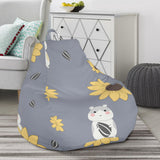 Cute Hamster Sunflower Pattern Background Bean Bag Cover