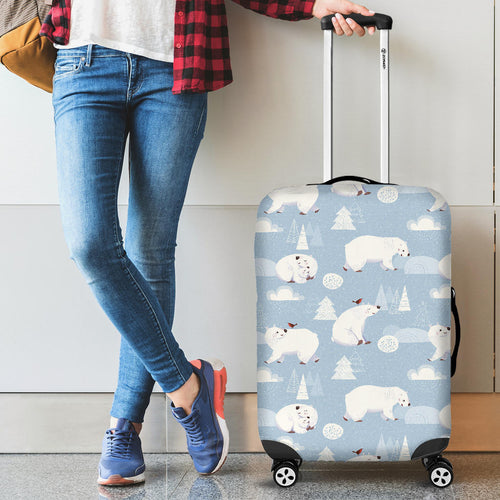Cute Polar Bears Christmas Decoration Pattern Cabin Suitcases Luggages
