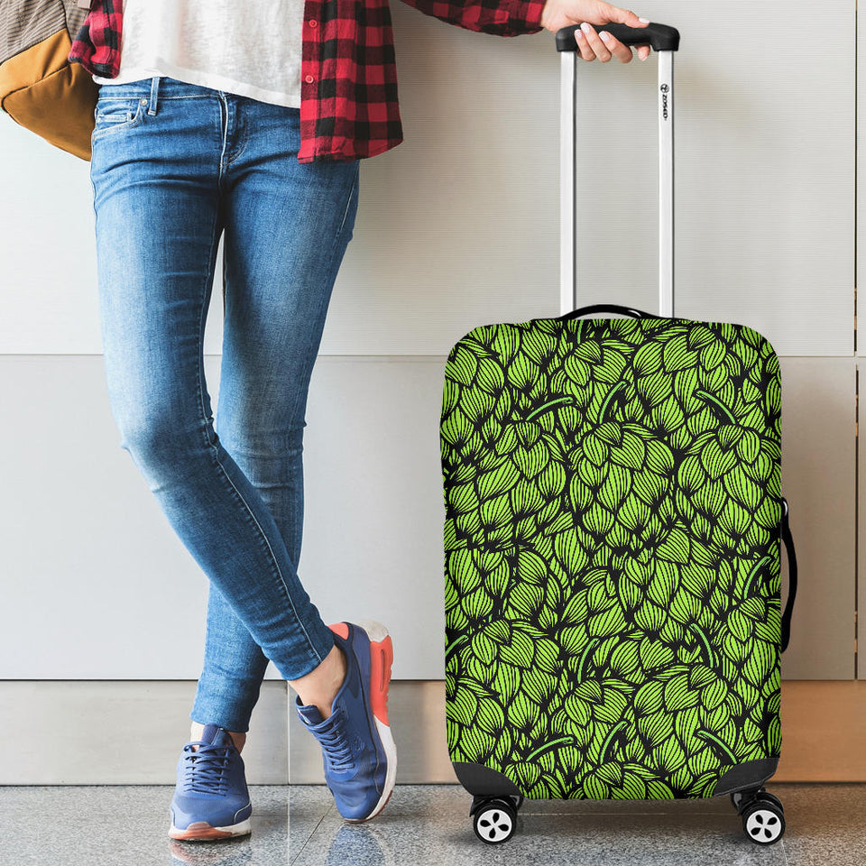 Green Hop Patternn Luggage Covers