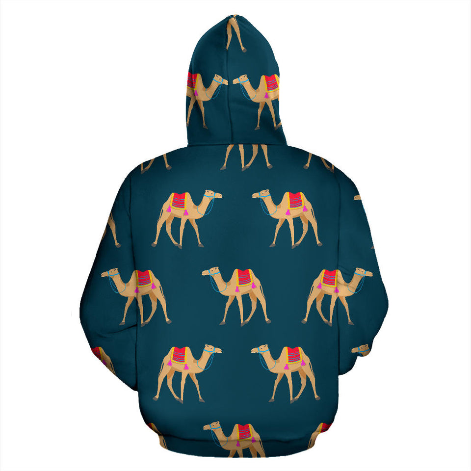 Camel Pattern Blue Blackground Men Women Pullover Hoodie