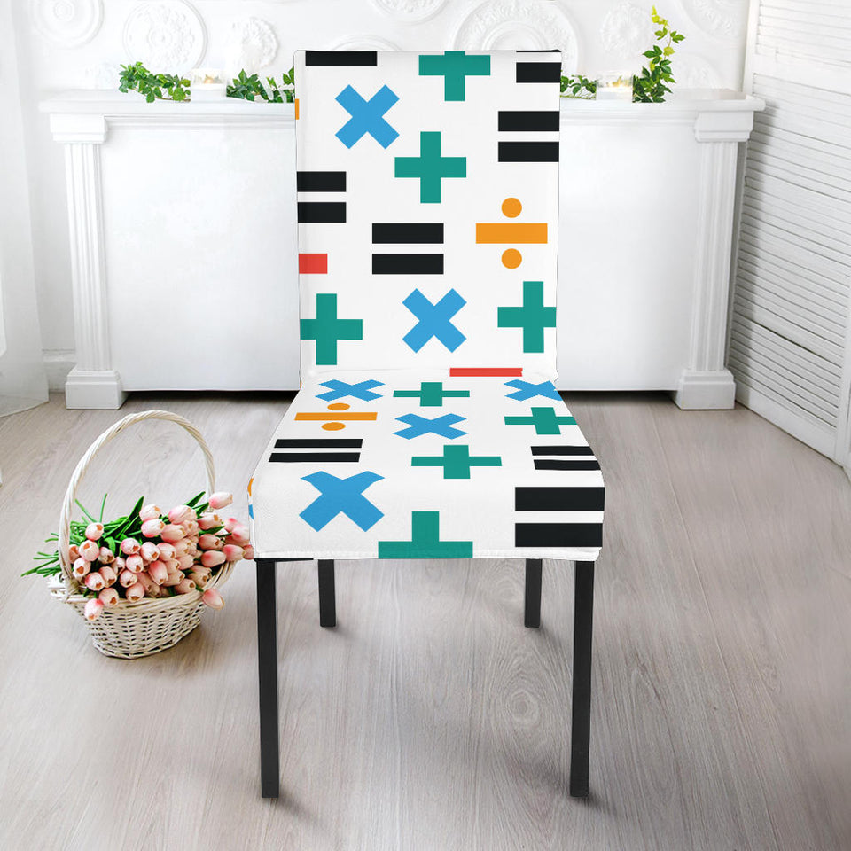 Math Pattern Print Design 05 Dining Chair Slipcover