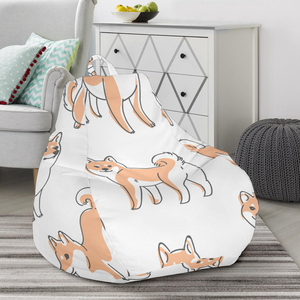 Shiba Inu Dog Pattern Bean Bag Cover