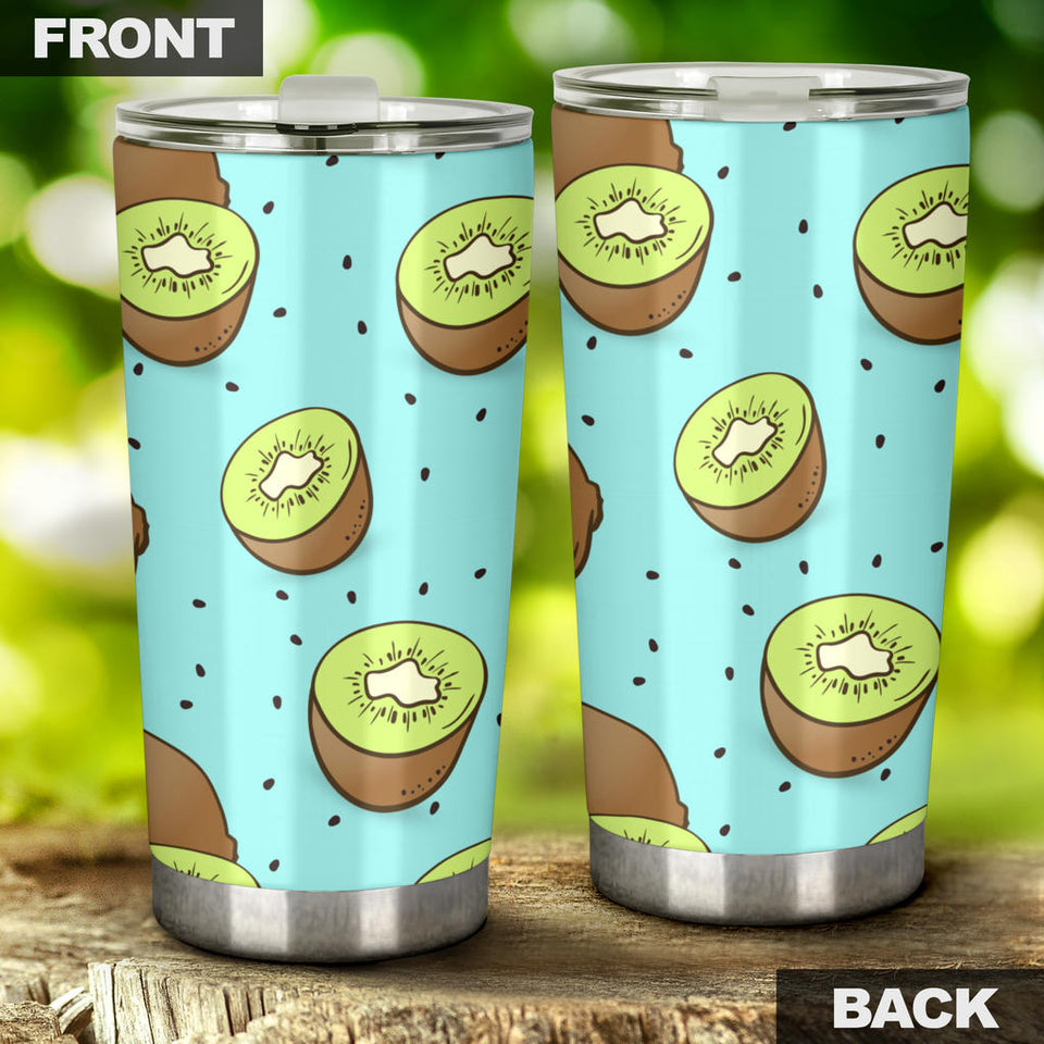 Kiwi Blue Background Tumbler