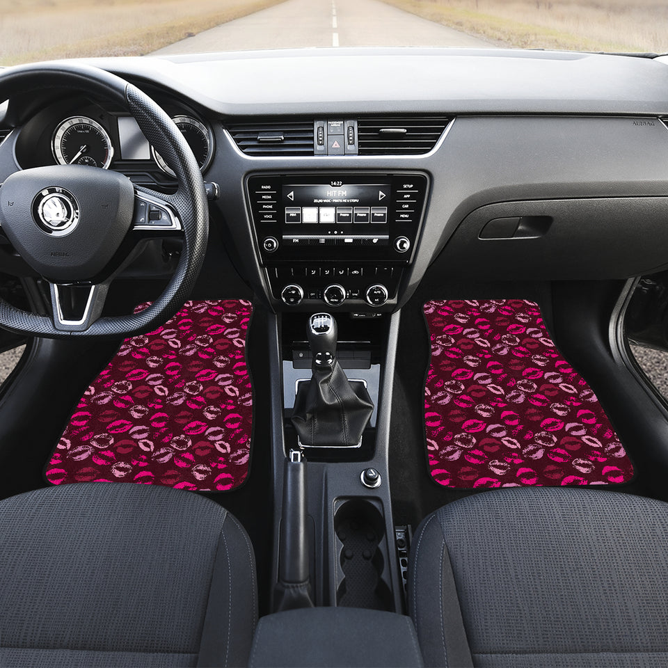 Lips Pattern Print Design 03 Front Car Mats