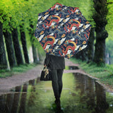 Blue Red Dragon Cloud Pattern Umbrella