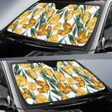 Yellow Tulips Pattern Car Sun Shade