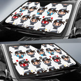 Cute Ninja Design Pattern Car Sun Shade