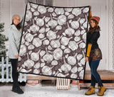 Garlic Bulb Dark Background Premium Quilt