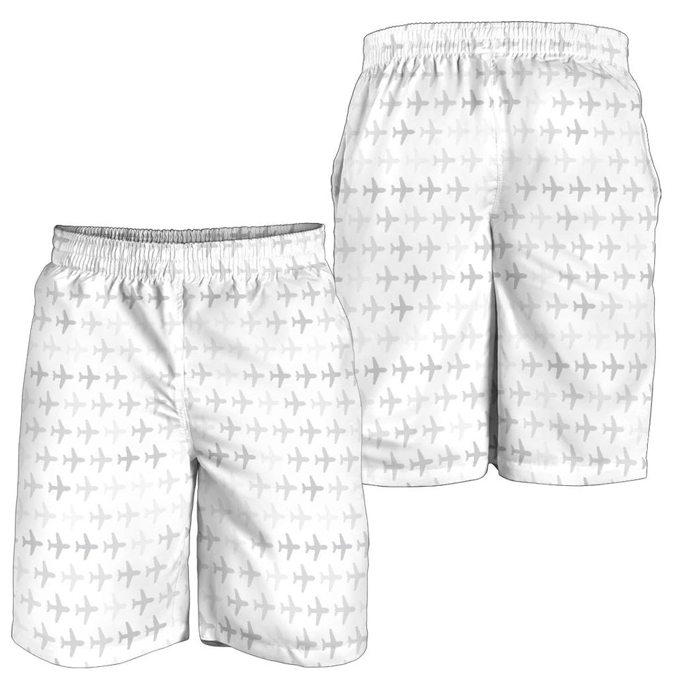 Airplane Print Pattern Men Shorts