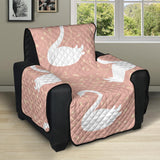 Swan flower light pink background Recliner Cover Protector