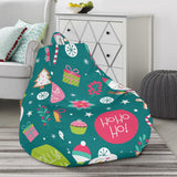 Snowman Bird Decorative Elements Christmas Pattern Bean Bag Cover