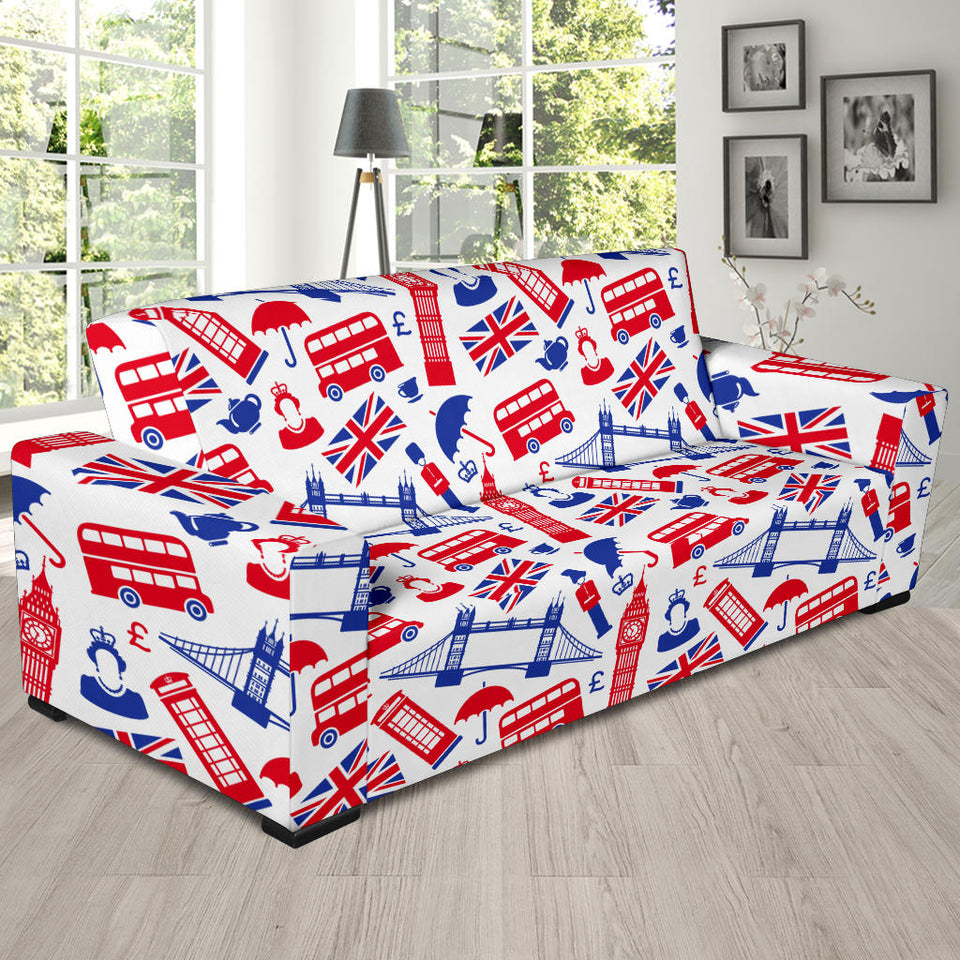 British Pattern Print Design 01 Sofa Slipcover