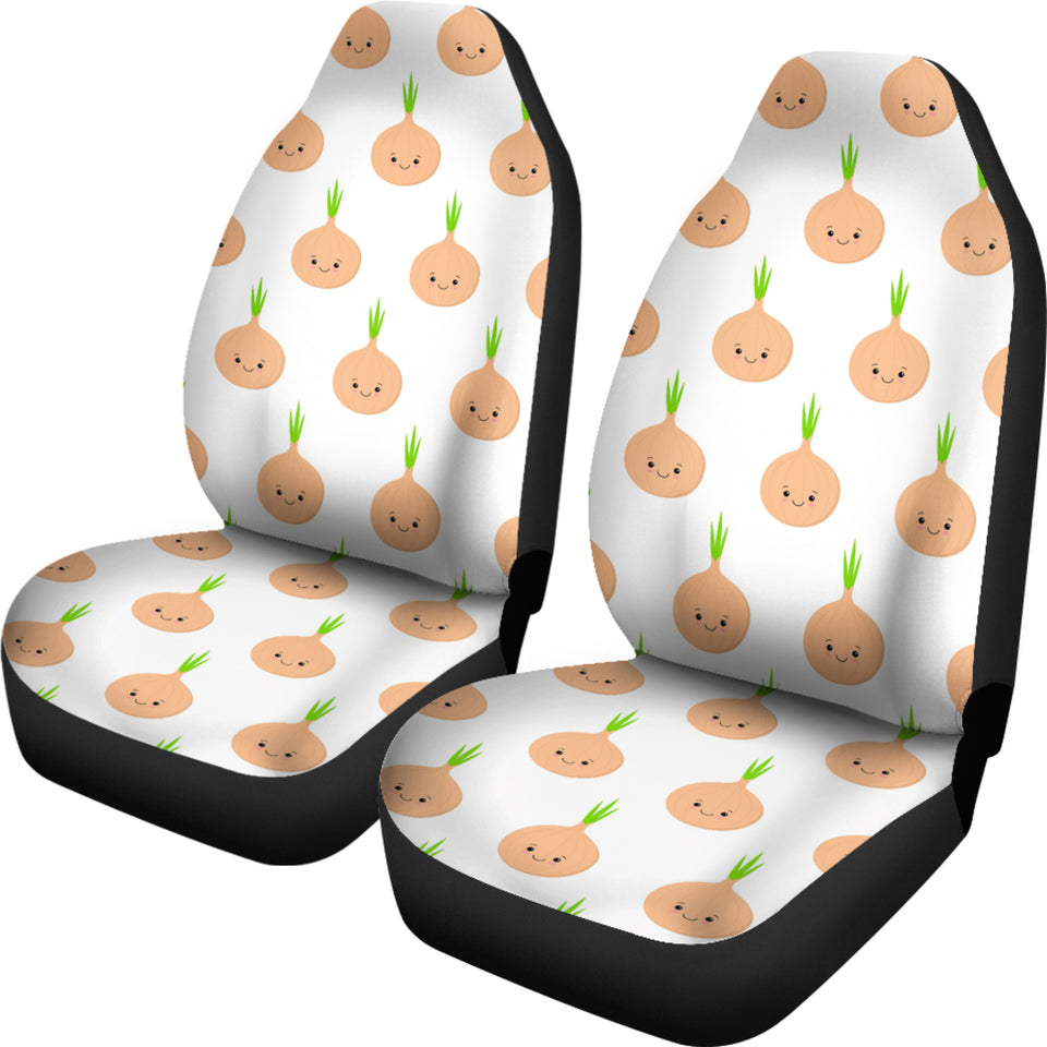 Cute Onions Smiling Faces Universal Fit Car Seat Covers