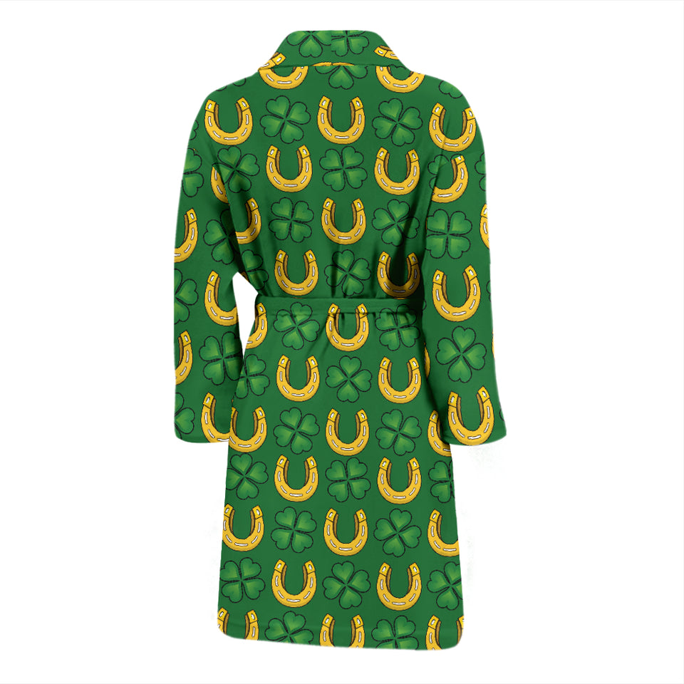 Horseshoes Pattern Print Design 05 Men's Bathrobe
