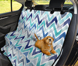 Zigzag  Chevron Blue Pattern Dog Car Seat Covers