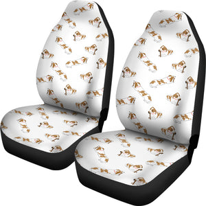 Jack Russel Pattern Print Design 04 Universal Fit Car Seat Covers