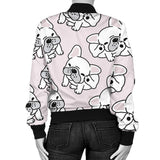 Cute French Bulldog Pattern Women'S Bomber Jacket