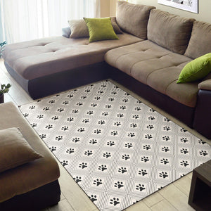 Dog Paws Pattern Print Design 03 Area Rug