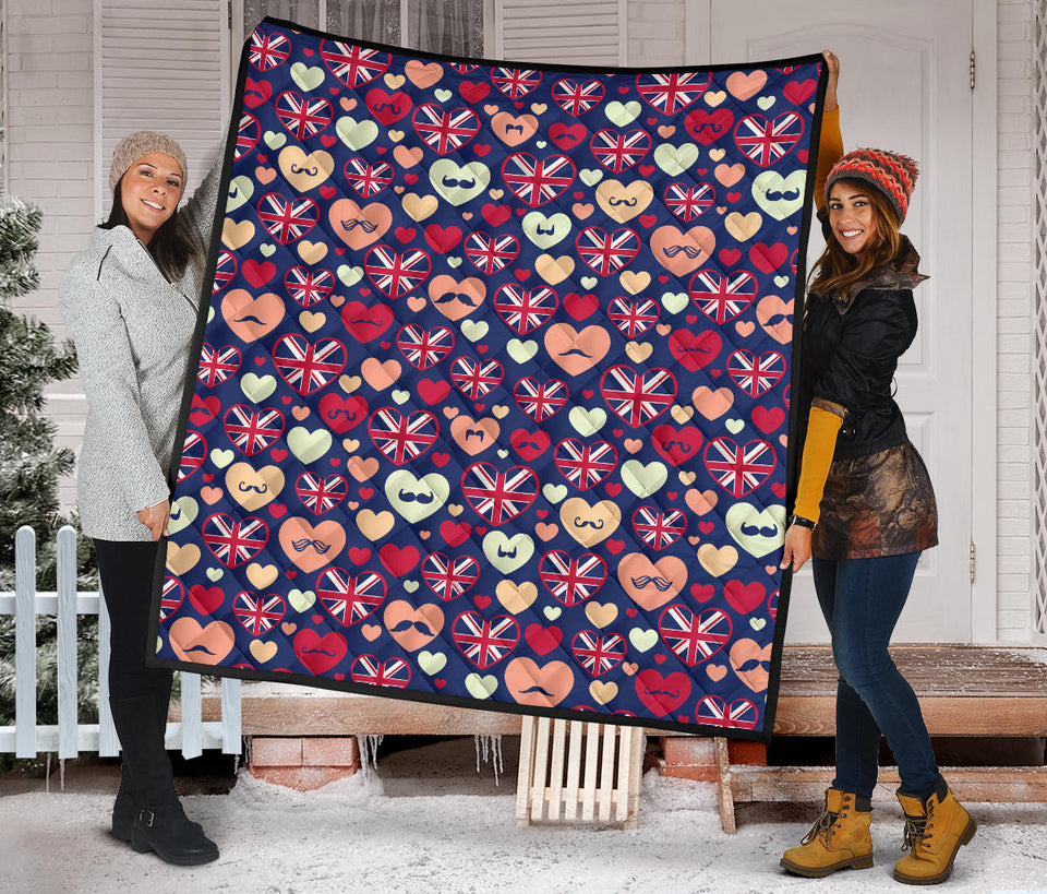 British Pattern Print Design 02 Premium Quilt