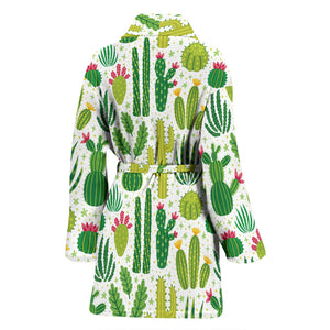 Cactus Pattern Women'S Bathrobe