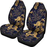 Gold Dragon Pattern Universal Fit Car Seat Covers