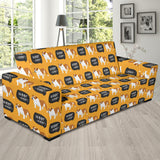 English Bulldog Pattern Print Design 04 Sofa Slipcover