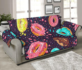 Colorful donut glaze pattern Sofa Cover Protector