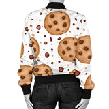 Chocolate Chip Cookie Pattern Women'S Bomber Jacket
