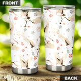 Beautiful Japanese Cranes Pattern Tumbler