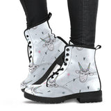 Cute Goat Design Pattern Leather Boots