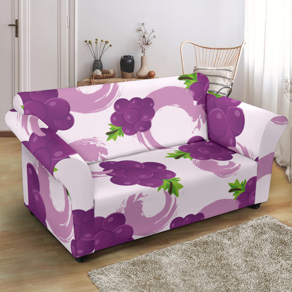 Cute Grape Pattern Loveseat Couch Slipcover