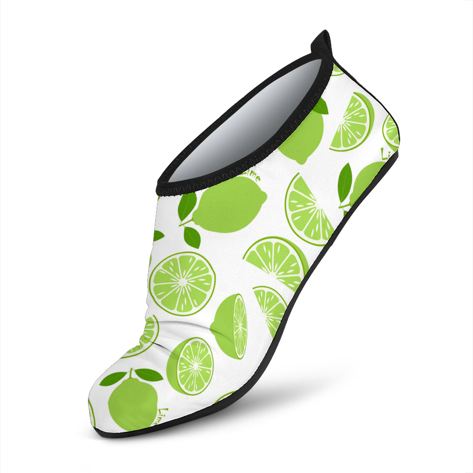 Lime Design Pattern Aqua Shoes