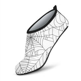 Spider Web Cobweb Pattern White Background Aqua Shoes