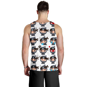 Cute ninja design pattern Men Tank Top
