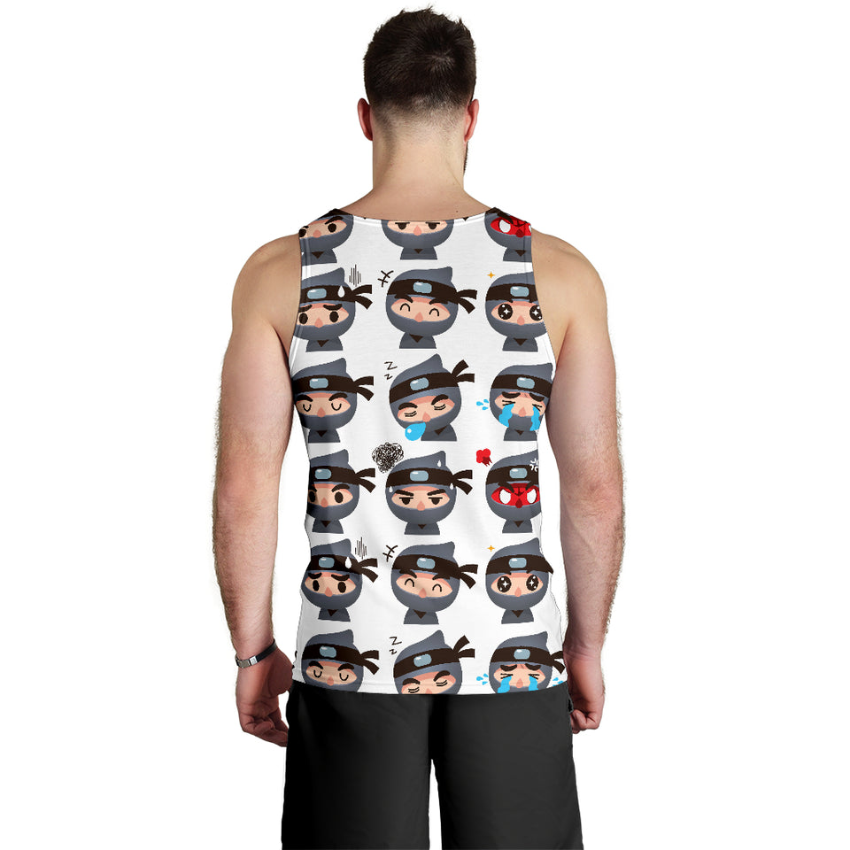 Cute ninja design pattern Men Tank Top