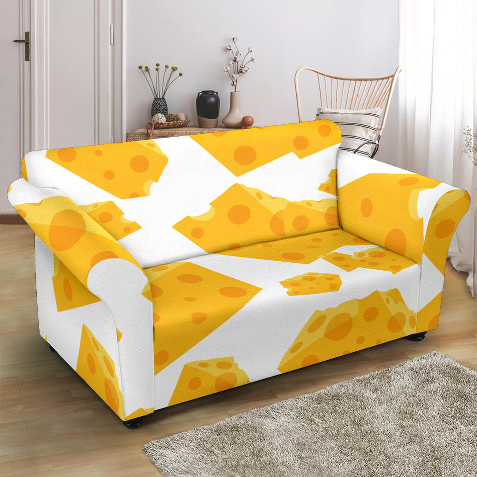 Cheese Slice Pattern Loveseat Couch Slipcover