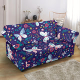 Colorful Butterfly Flower Pattern.Eps Loveseat Couch Slipcover