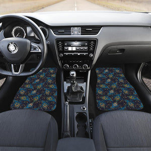 Beautiful Peacock Feather Pattern Front Car Mats