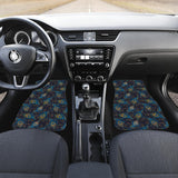 Beautiful Peacock Feather Pattern Front Car Mats