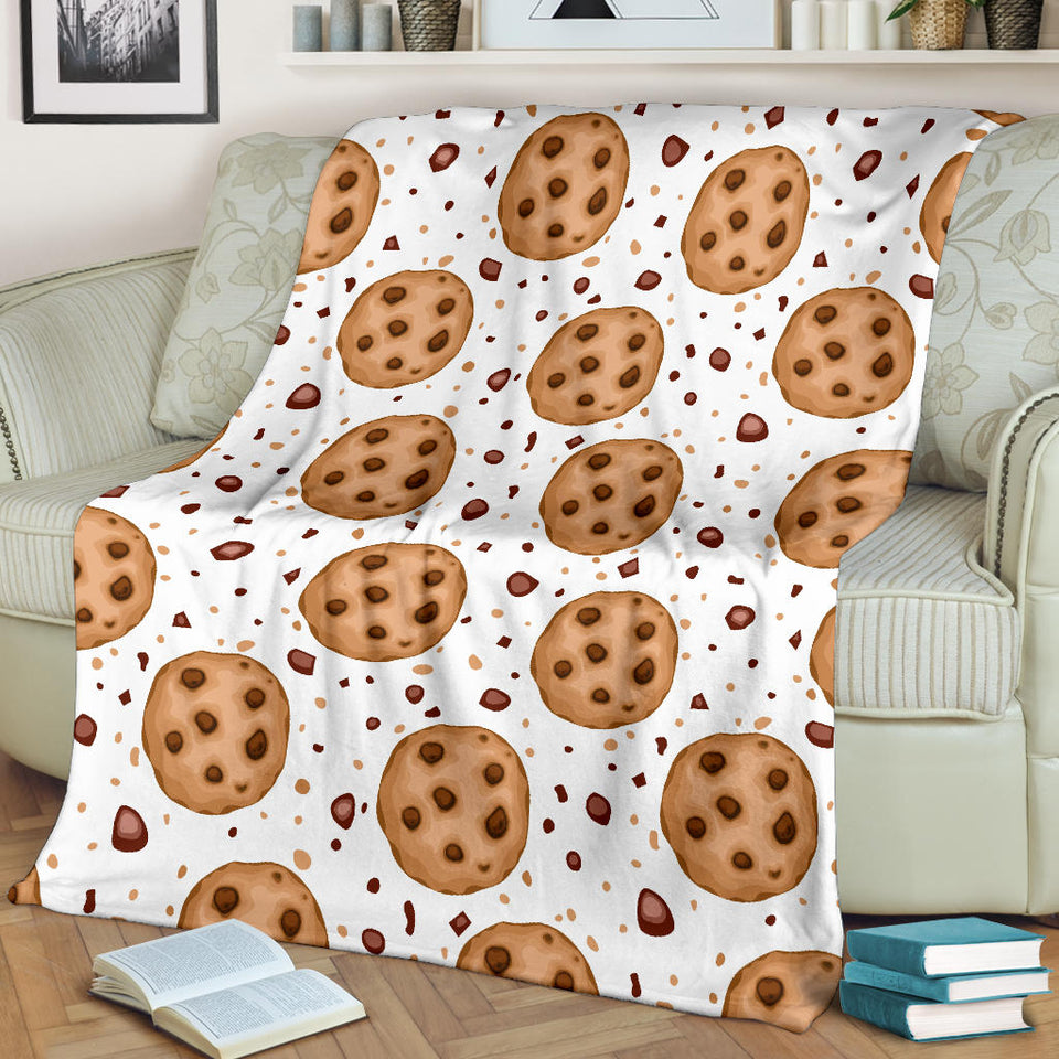Chocolate Chip Cookie Pattern Premium Blanket