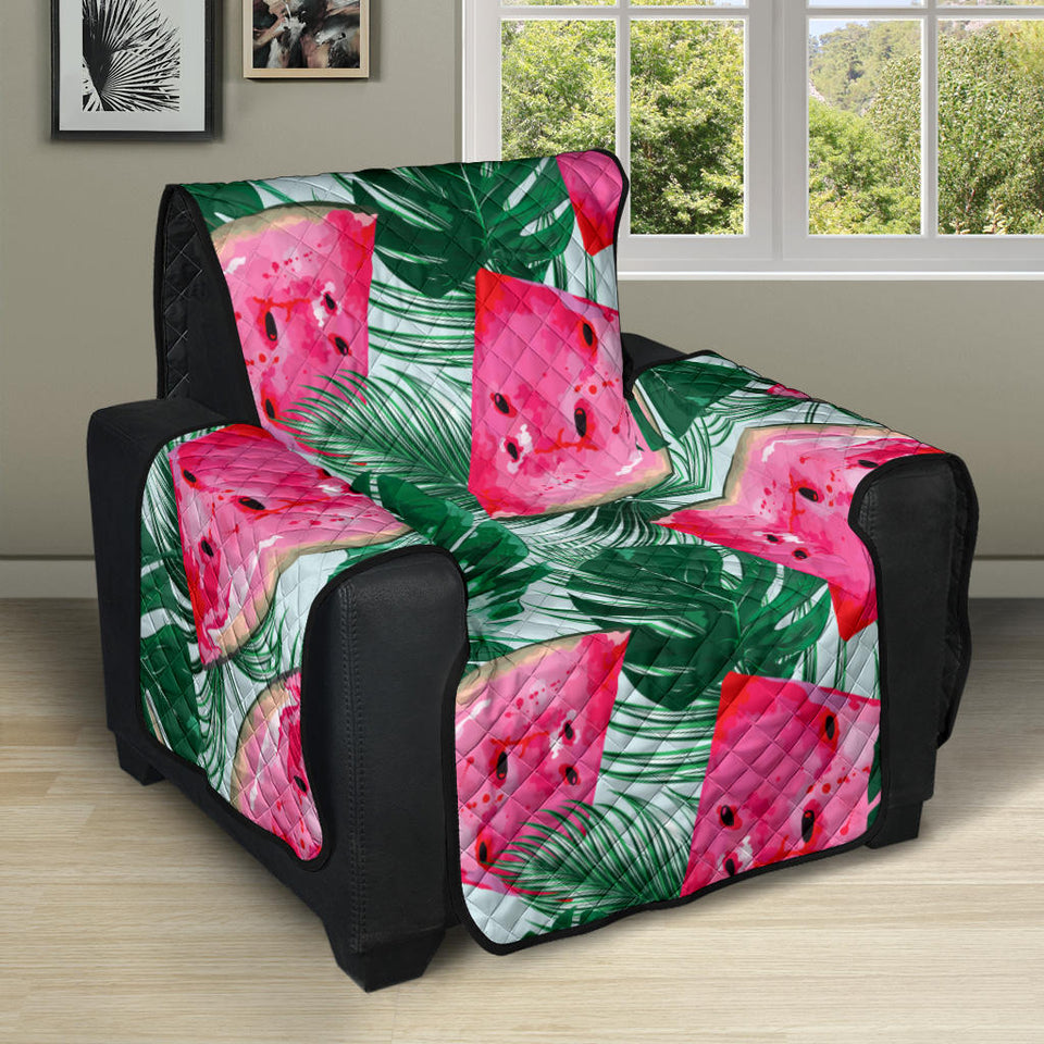 Watermelons tropical palm leaves pattern Recliner Cover Protector